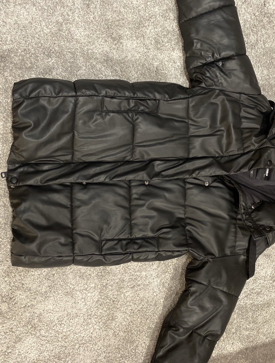 Wintermantel in Kunstleder Optik