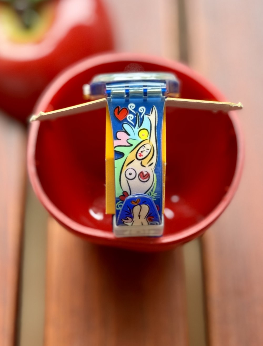 vintage swatch Uhr von 1997 Valentins Edition