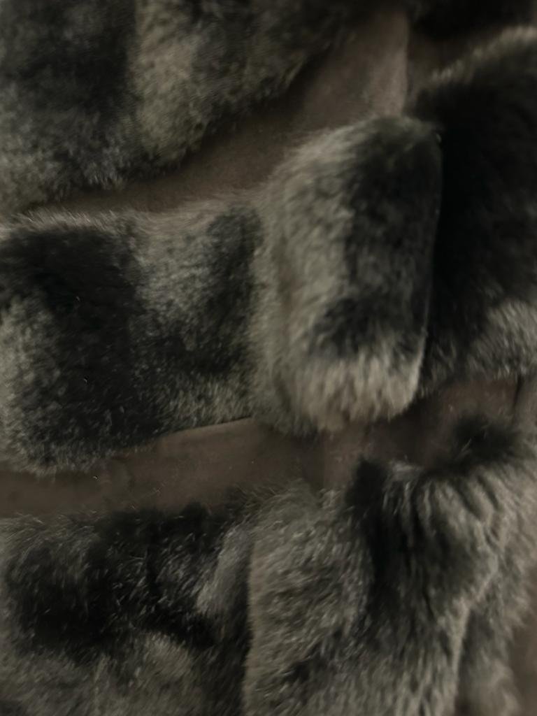 Schwarz Weste Echtes Fell