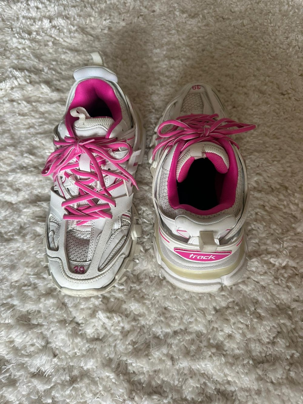 Balenciaga Track weiss/ neonpink