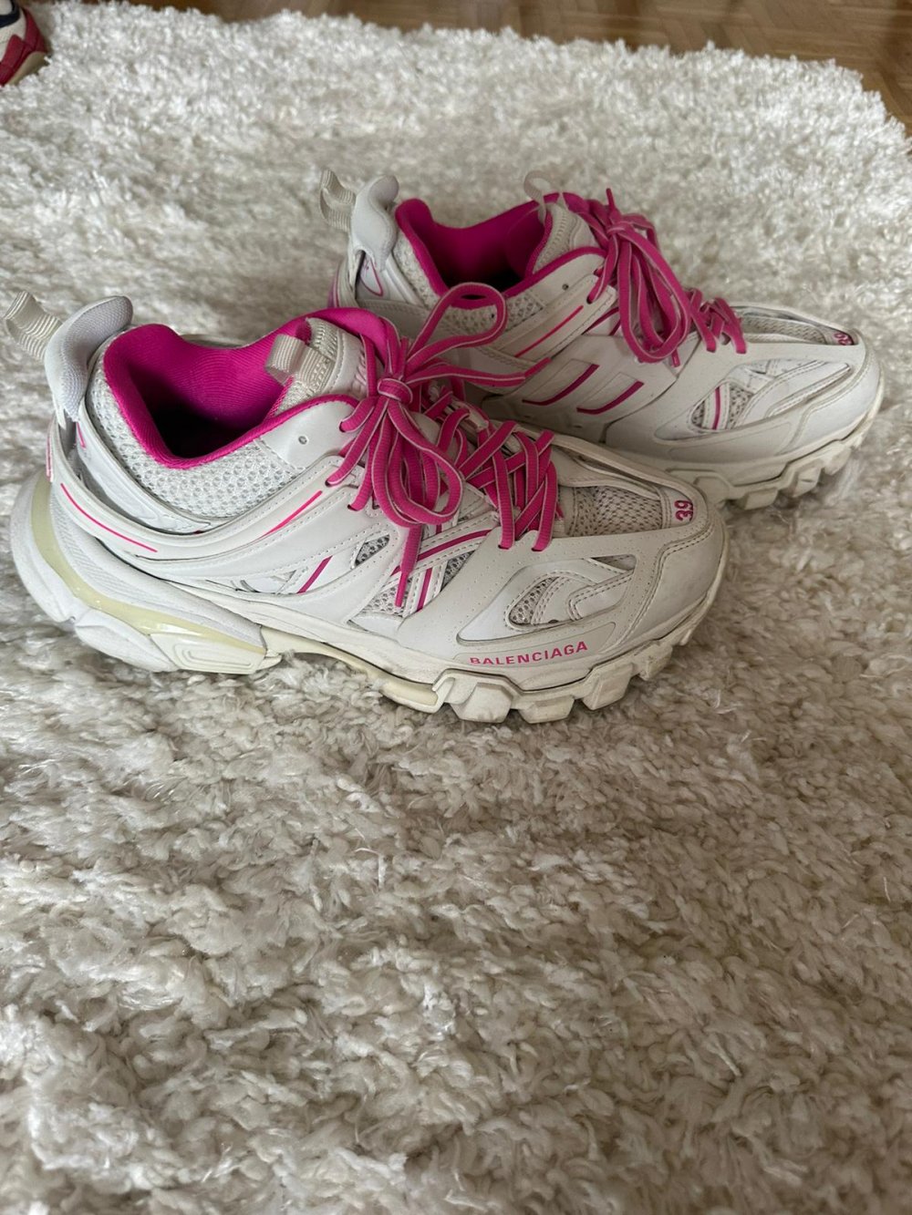 Balenciaga Track weiss/ neonpink