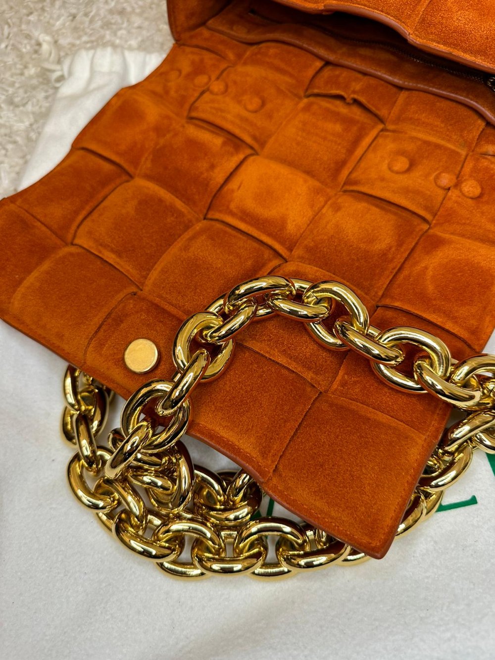 Bottega VenetaBottega Veneta - Suede Chain Cassette Orange (Wildleder)