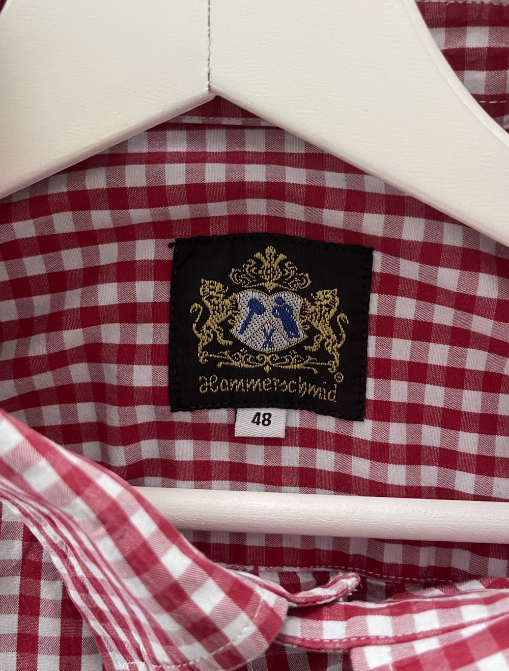 Hammerschmid hemd kariert Grün weiß Rot