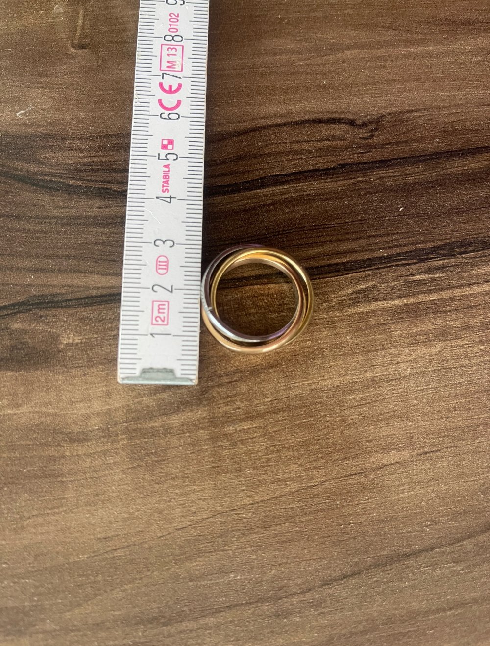 Schöner Wickelring aus 3 Ringen. Designerschmuck Gr 17,,47