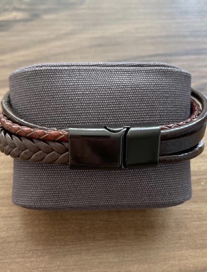 Tolles Herrenarmband Kunstleder ungetragen