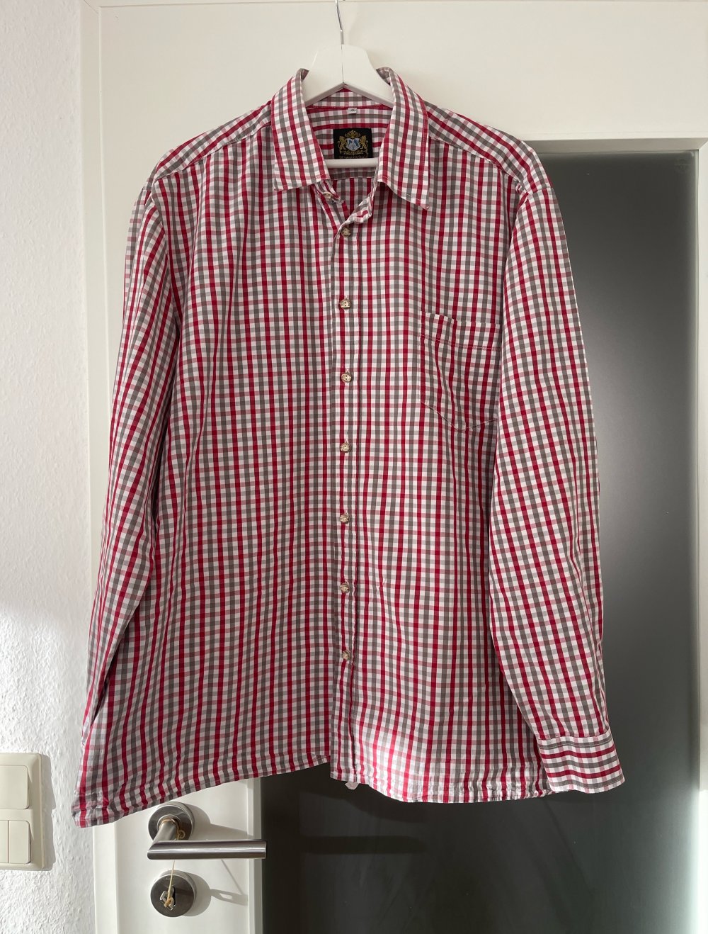 Hammerschmid hemd kariert Grün weiß Rot