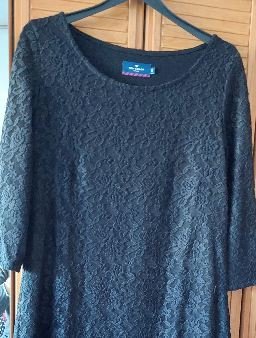 Tom Tailor Spitzenkleid schwarz Größe 40