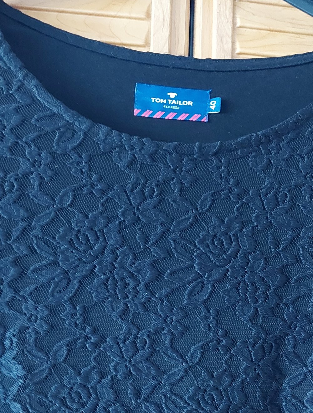 Tom Tailor Spitzenkleid schwarz Größe 40