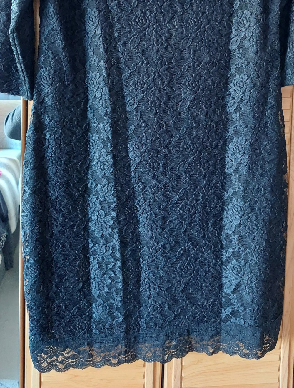 Tom Tailor Spitzenkleid schwarz Größe 40