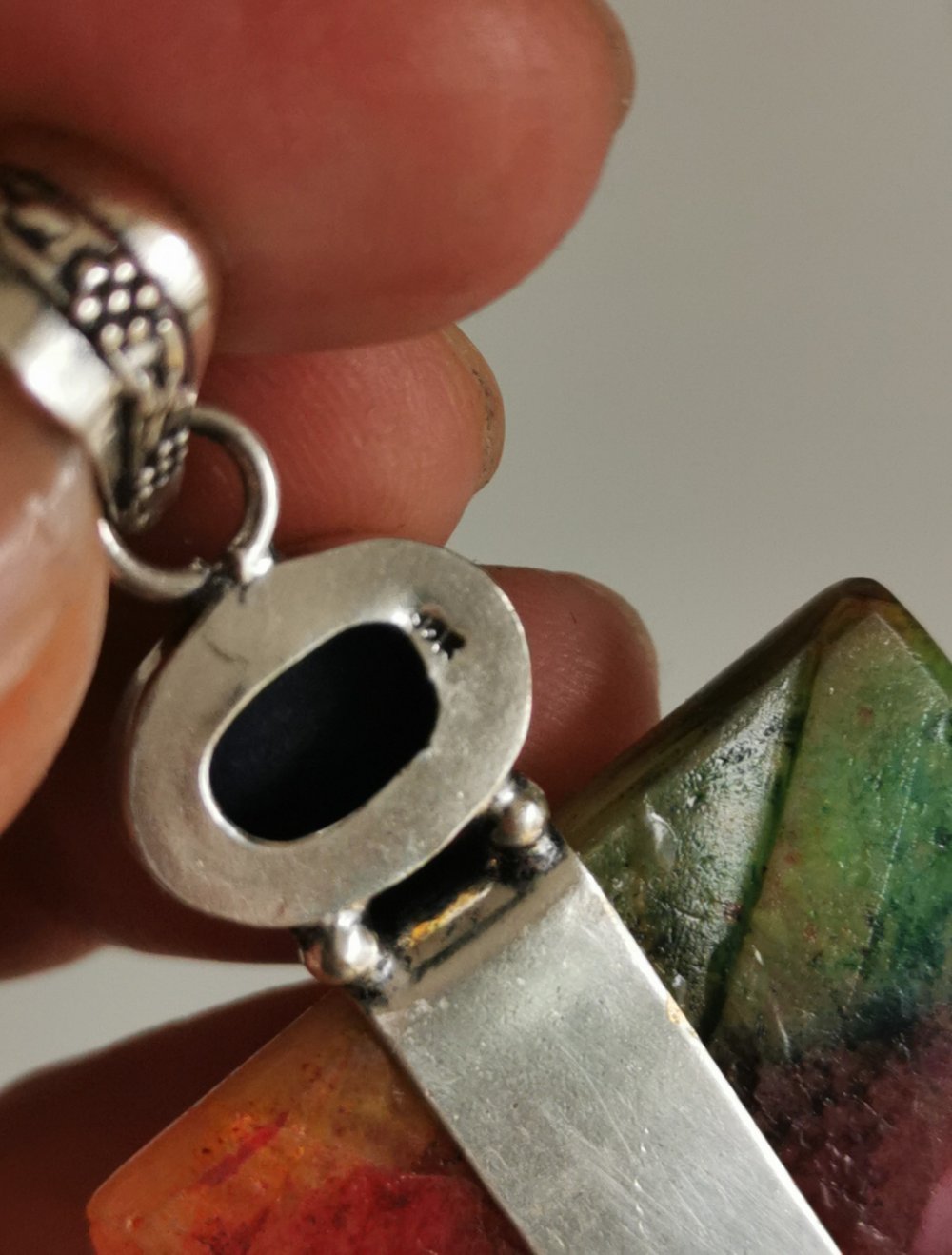 Solar Quarz Kettenanhänger Silberschmuck Kunsthandwerk