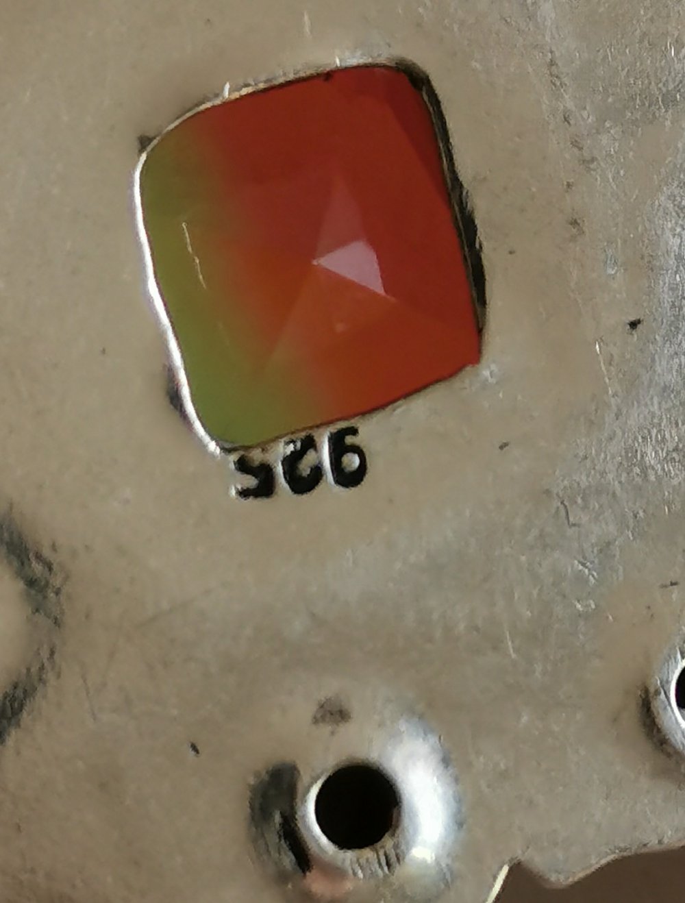 Kreuz Kettenanhänger Silberschmuck 925 gestempelt Silber Mondstein