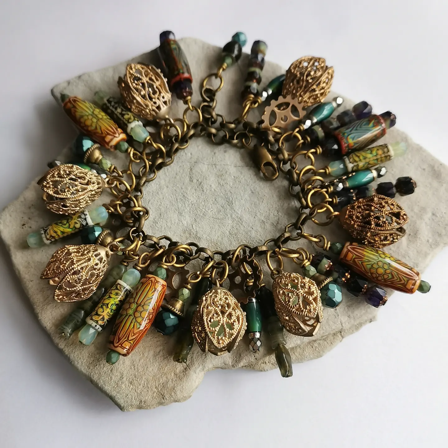 Metal Steampunk punk tattoo unikat Armband bronzeschmuck, messing, handarbeit, kunst, einzelstück 