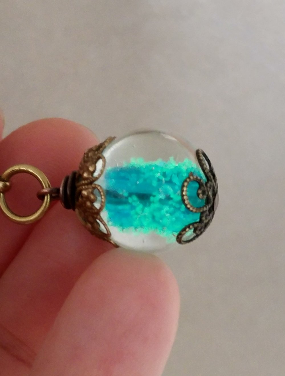 Nachtleuchtend Kettenanhänger Glas Kettenanhänger