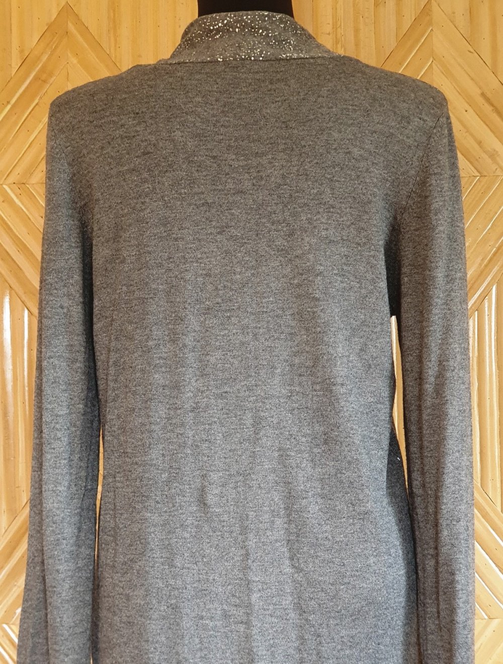 Jacke  Cardigan, Blazer, grau/glänzend