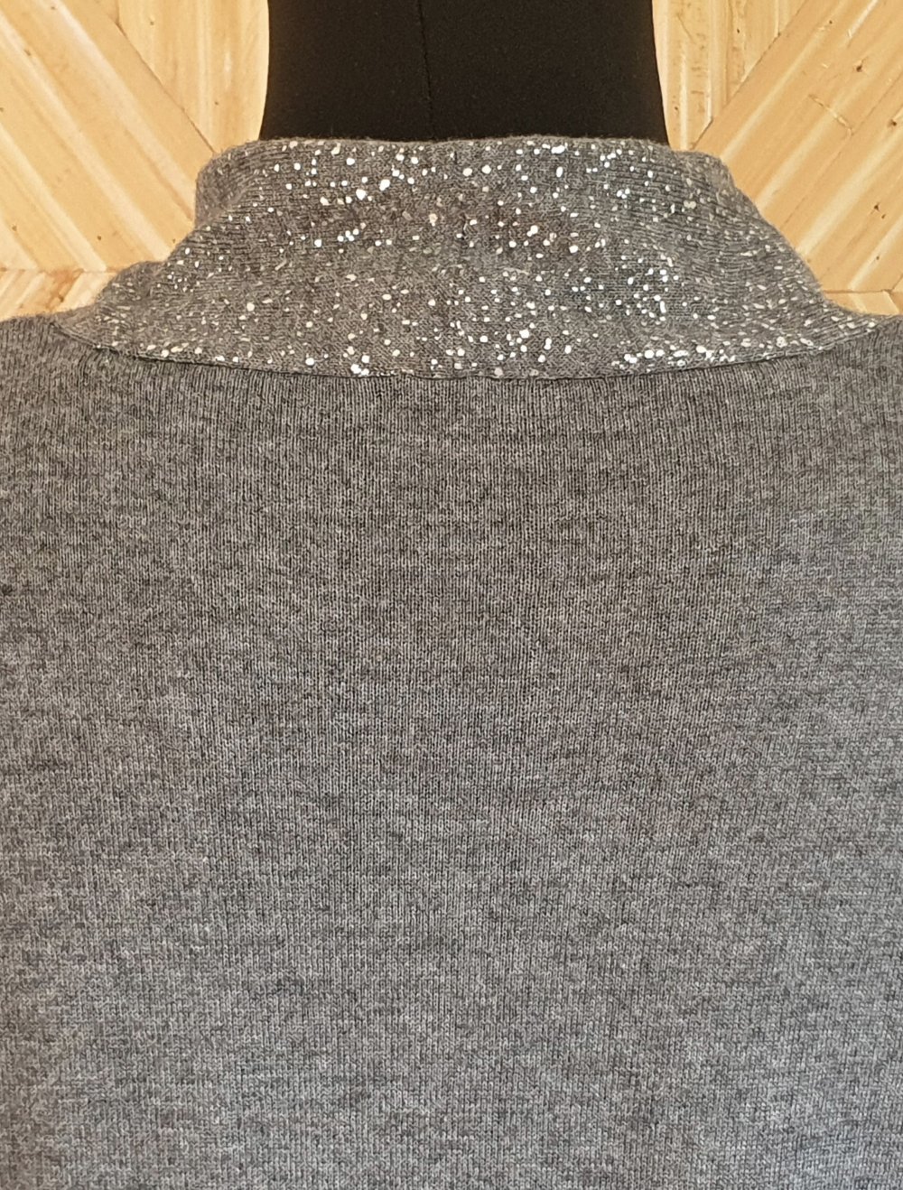 Jacke  Cardigan, Blazer, grau/glänzend