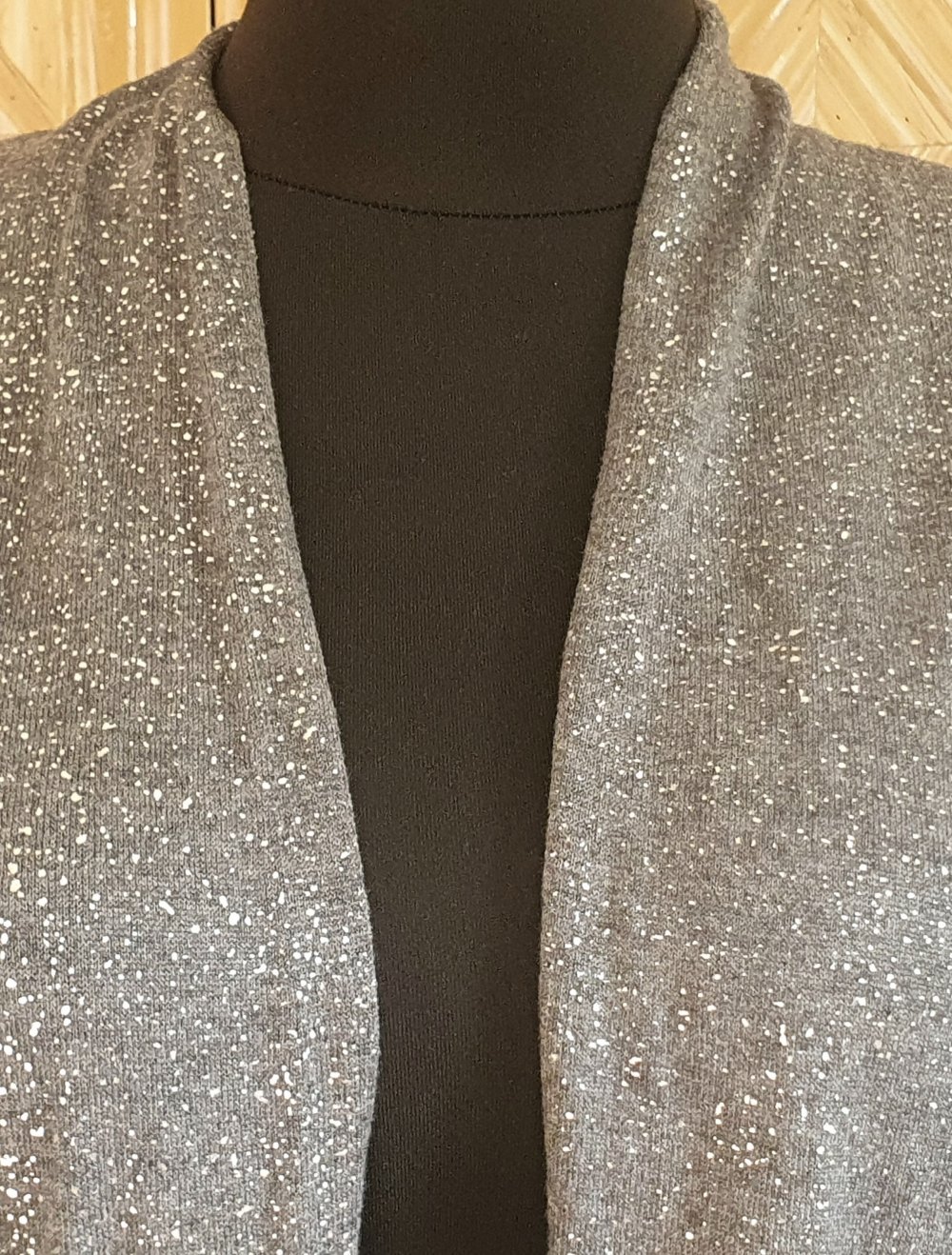 Jacke  Cardigan, Blazer, grau/glänzend