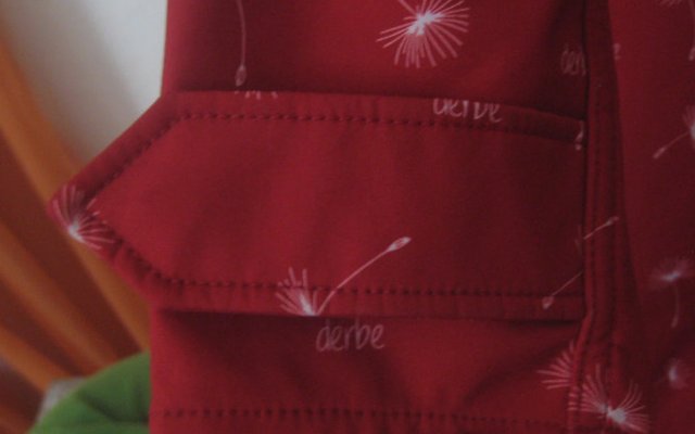 Roter derbe Herbstmantel, Regenmantel, Pusteblume-Muster,Gr. 36/38