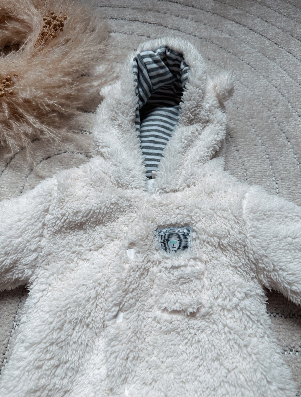 Amazon Teddy Overall Baby 62 Winter weiß