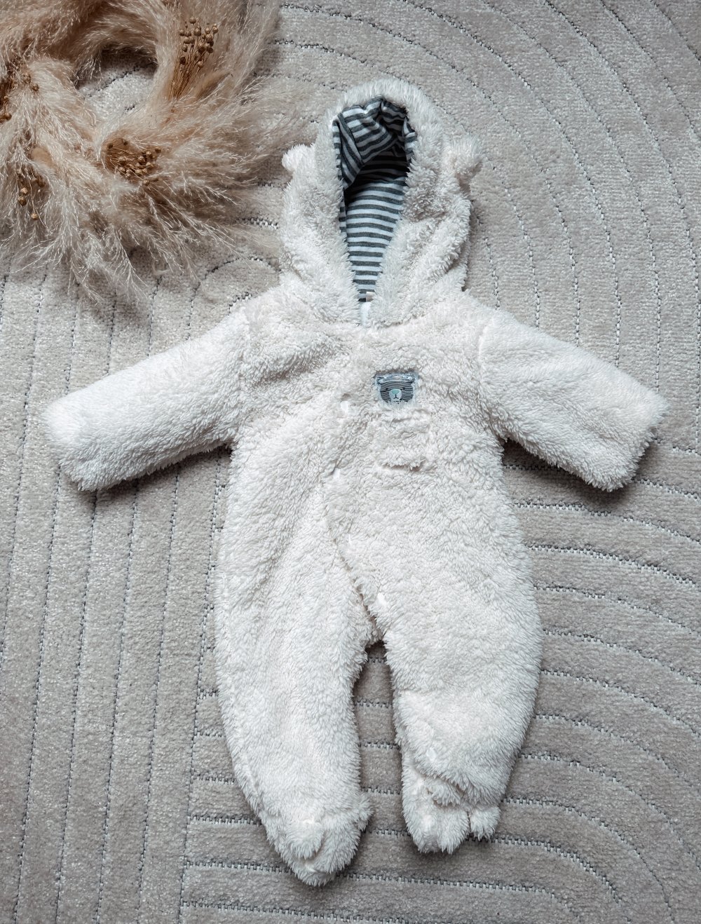 Amazon Teddy Overall Baby 62 Winter weiß