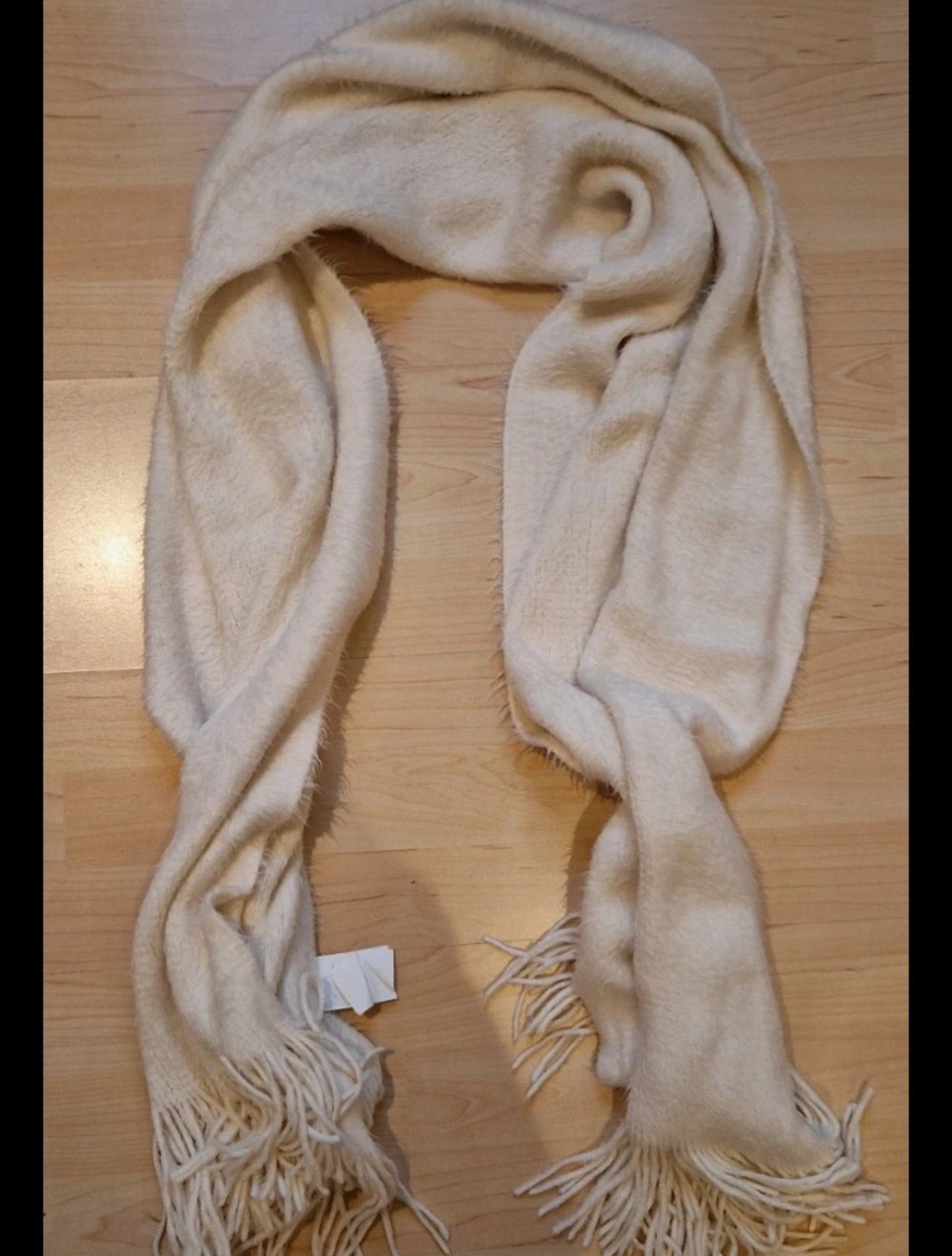 weißer dicker schal