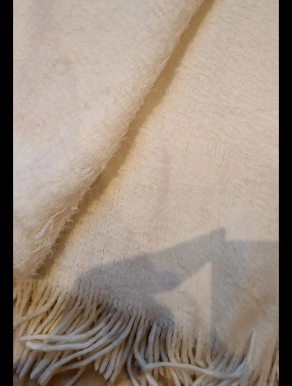 weißer dicker schal