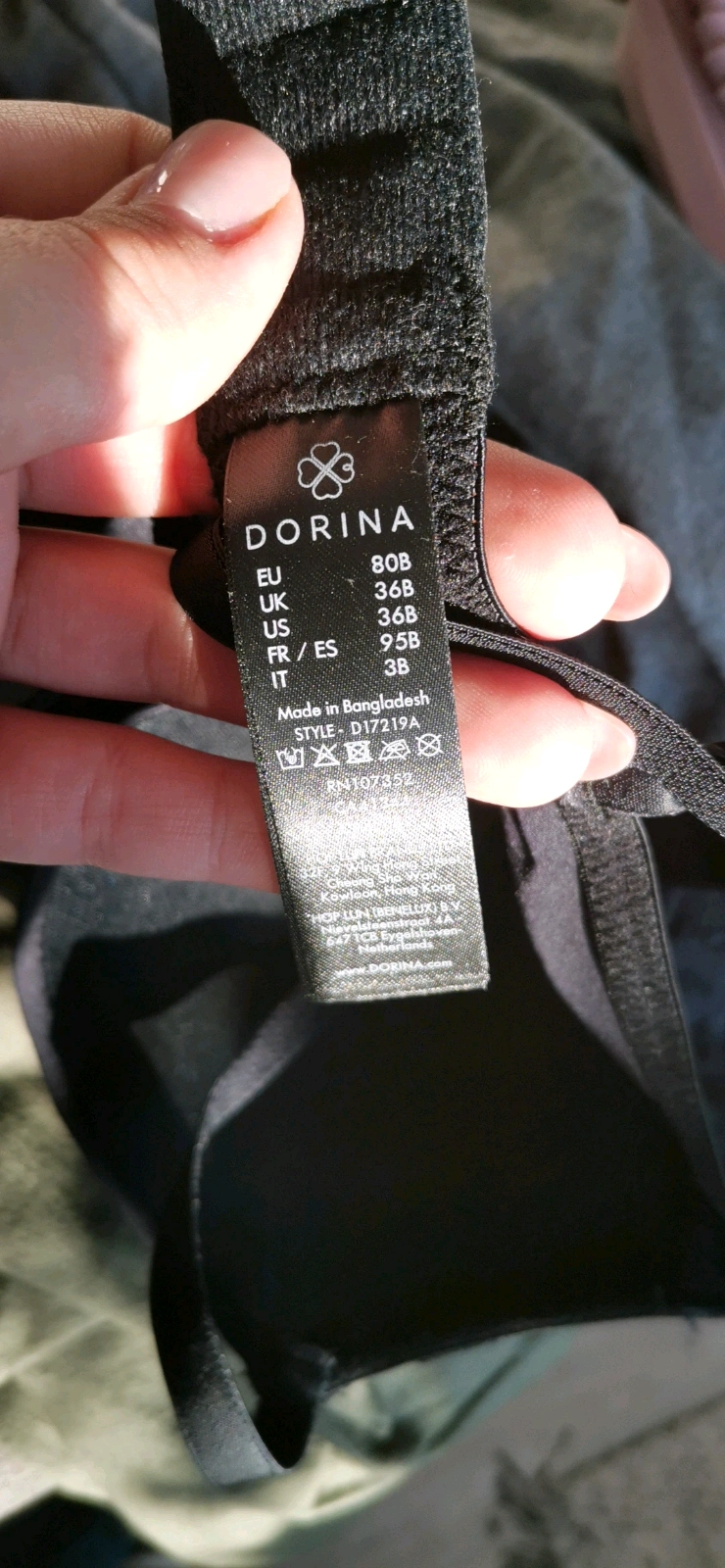 T-shirt bra von dorina schwarz dunkelblau Gr. 80B