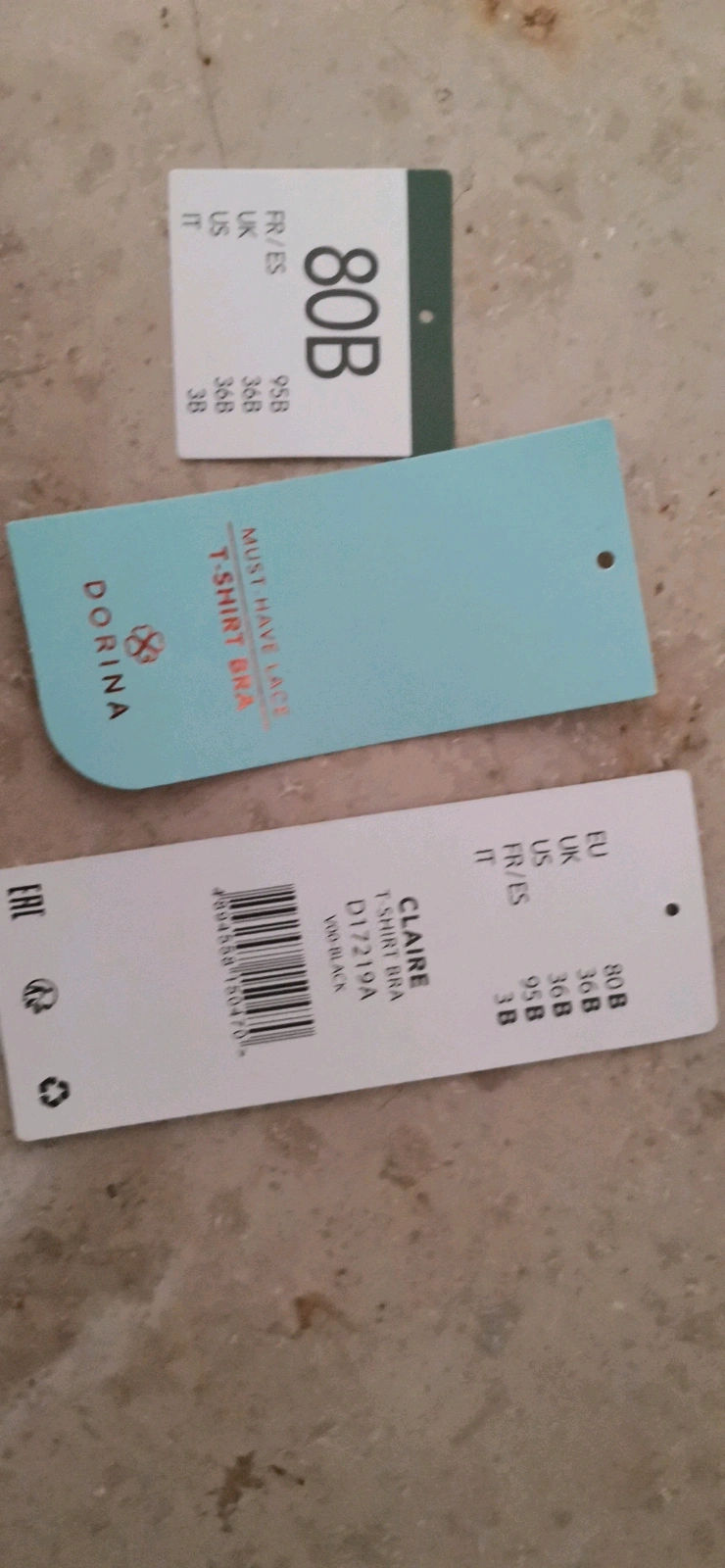 T-shirt bra von dorina schwarz dunkelblau Gr. 80B