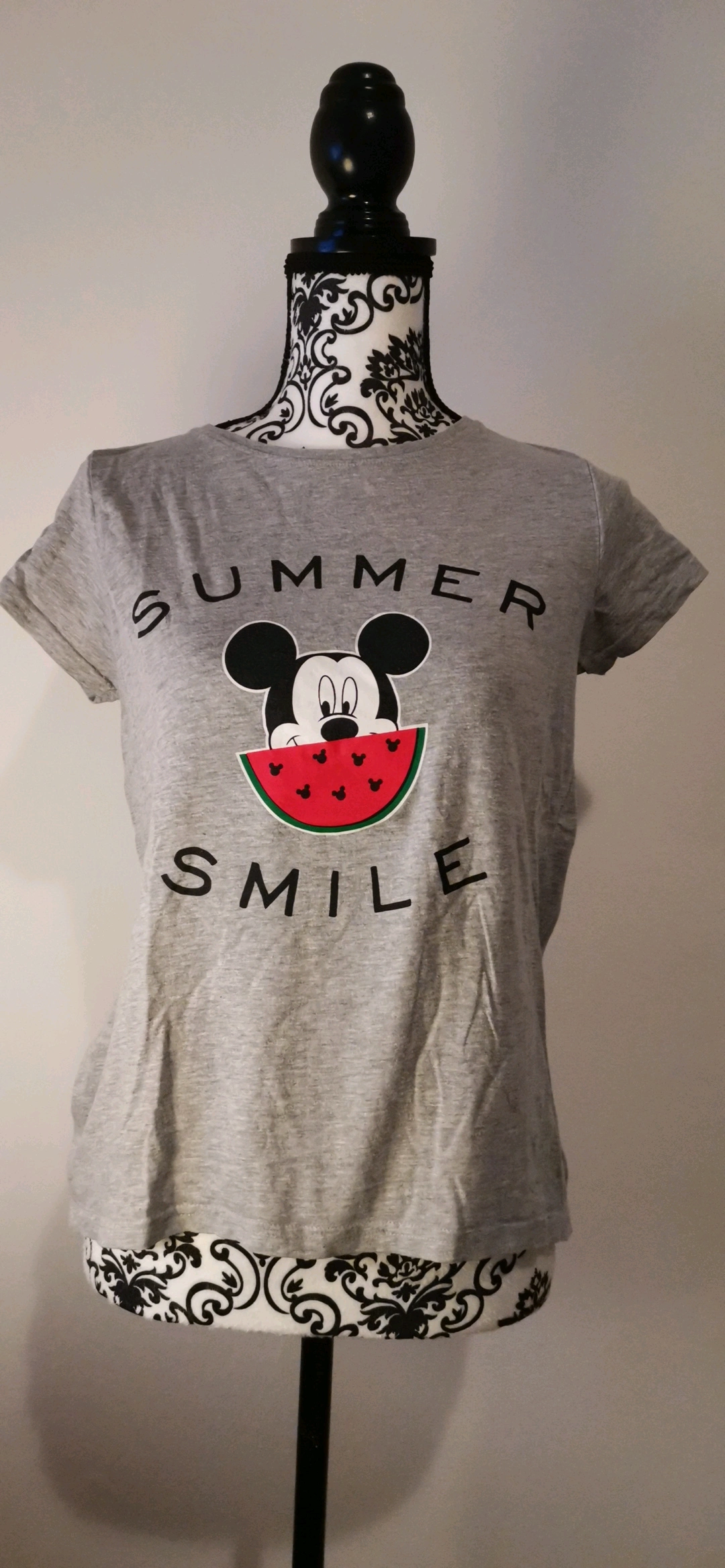Graues T-Shirt mit Mickey Mouse