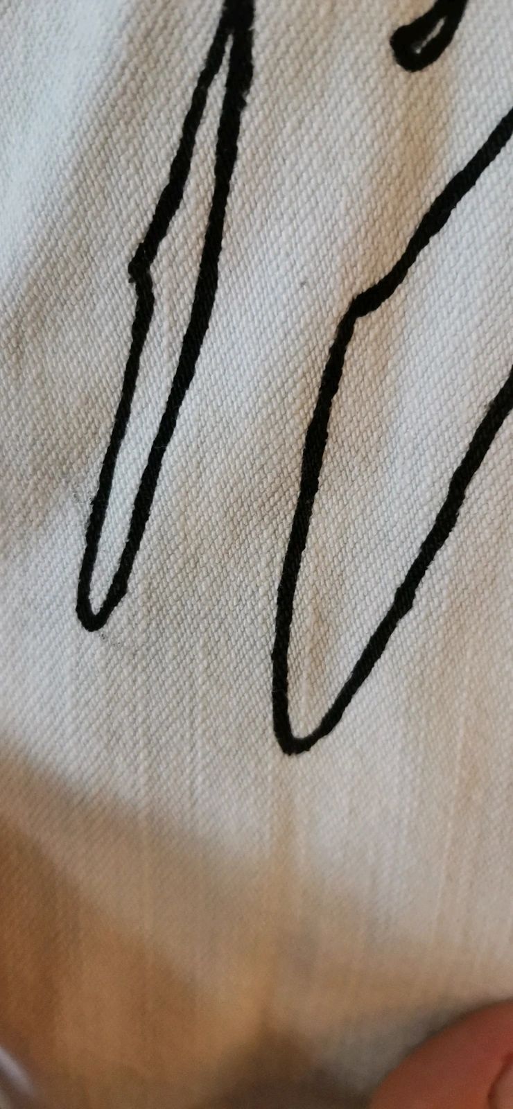 Handbemalte Jeansjacke von His lineart Frau vintage used