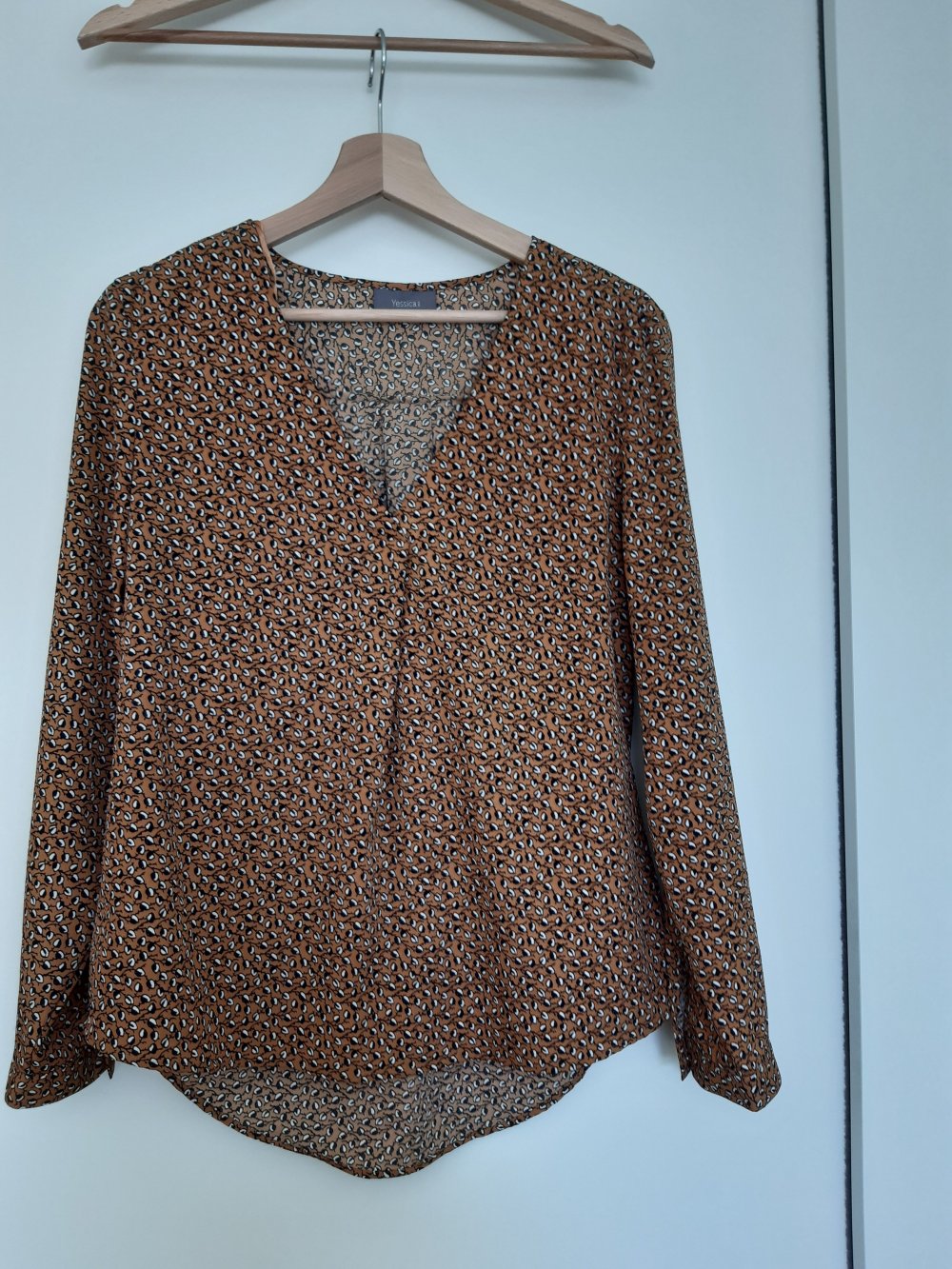 Bluse Yessica braun gemustert 