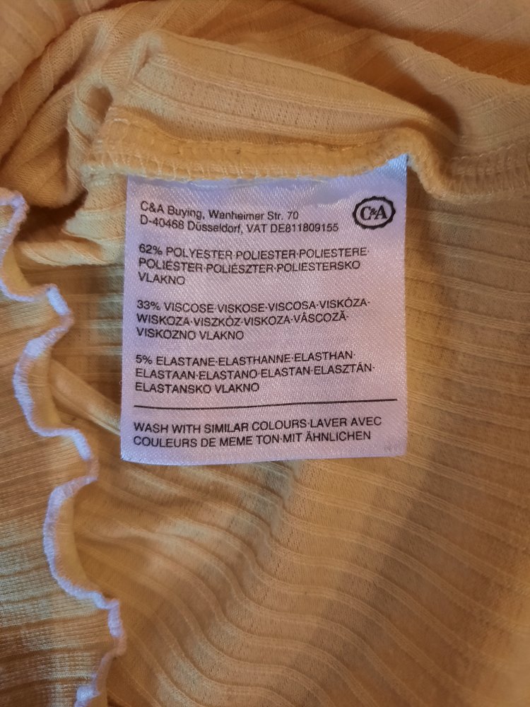 Pullover gelb gerippt