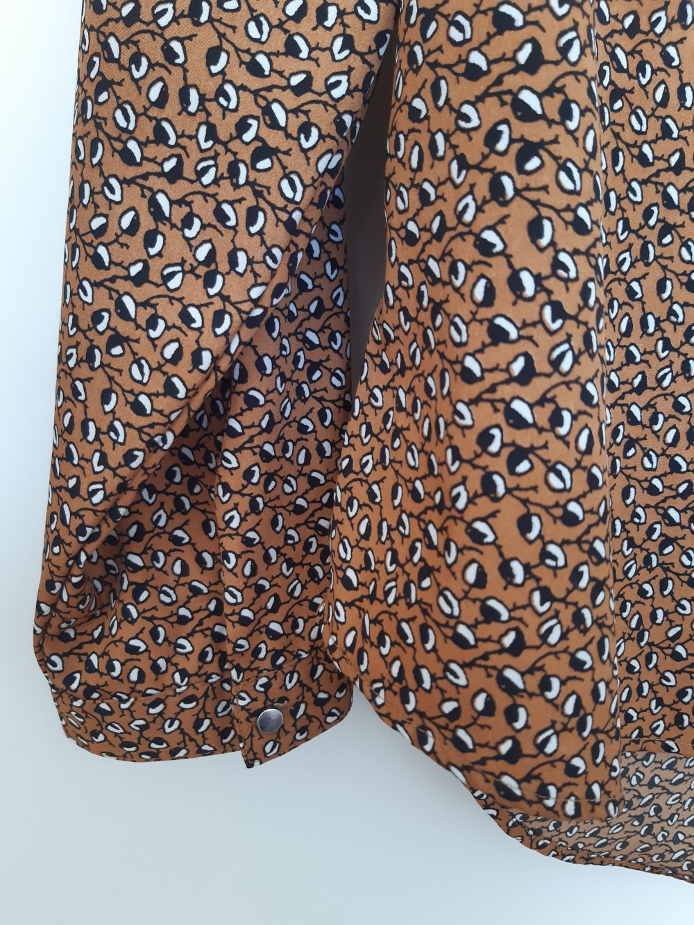 Bluse Yessica braun gemustert 