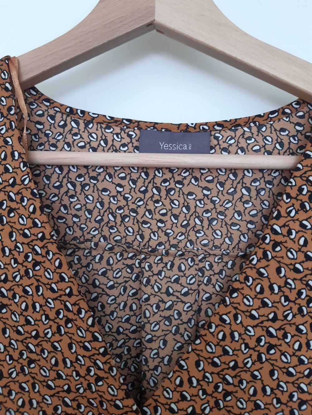 Bluse Yessica braun gemustert 