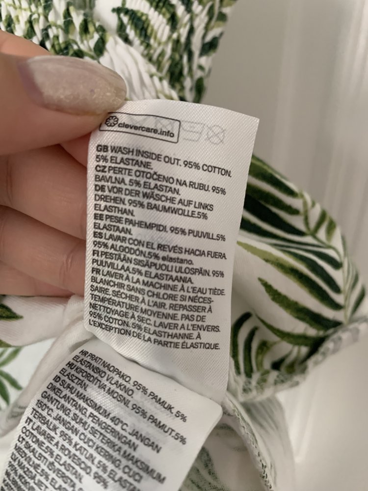 (M): H&M Top mit Palmenmuster 