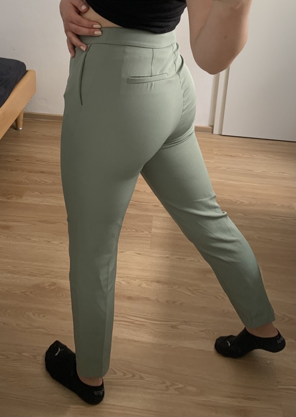 Gina Tricot High Waist Hose grün 