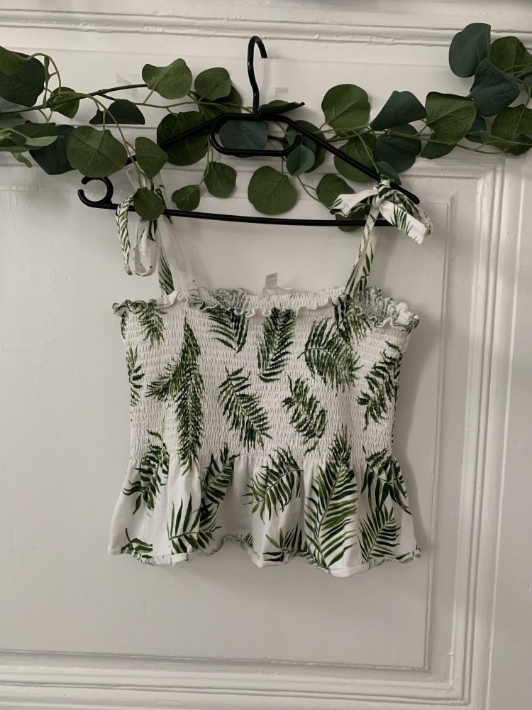 (M): H&M Top mit Palmenmuster 