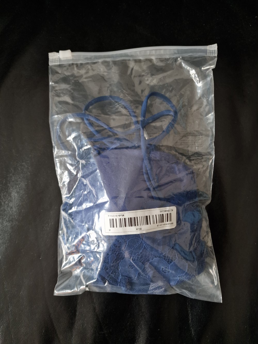 Floral Lace Wireless Padded Semi-Sheer Lace Bra One Piece Top, L