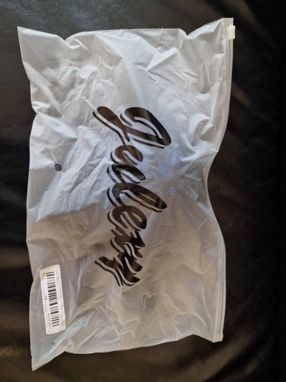 Kontrast-Spitzen-BH und Höschen, in blau 80B