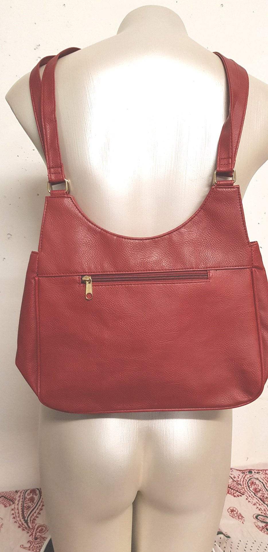 Handtasche, Neu, rotes Kunstleder