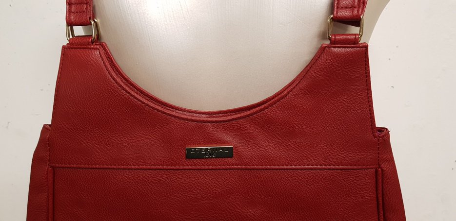 Handtasche, Neu, rotes Kunstleder