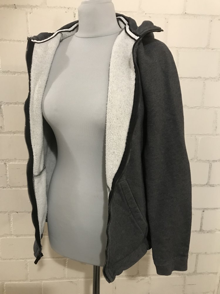 Graue Sweatshirtjacke