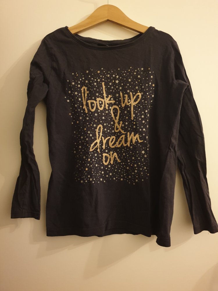 LA Shirt Glitzer 134 140 Sterne 