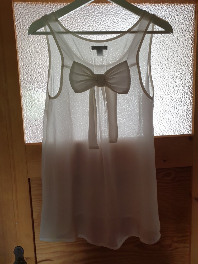 Top mit Schleife Creme M amisu