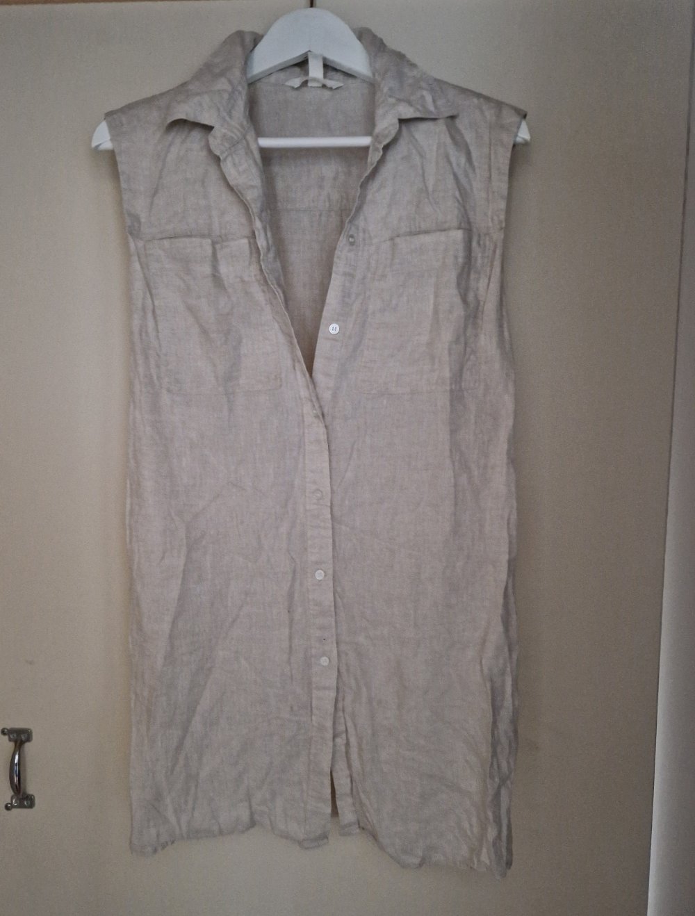 Leinen Bluse beige S