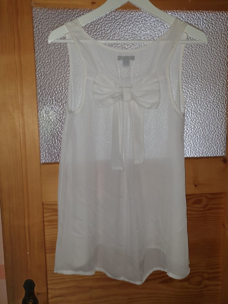 Top mit Schleife Creme M amisu