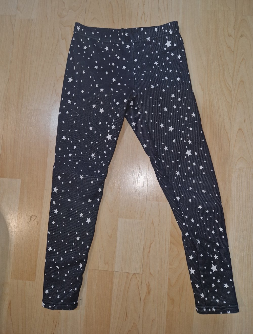 Leggings blau Sterne weiß 128 Thermo