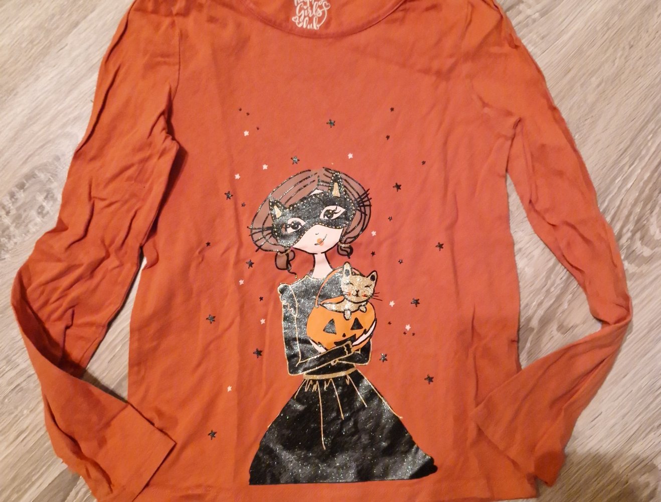 LA Shirt 140 Halloween Kürbis Hexe