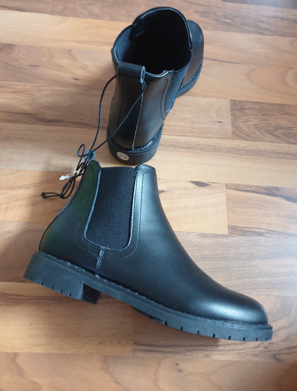 Reiterstiefel schwarz 33 Stiefeletten Gummi Reit Sport