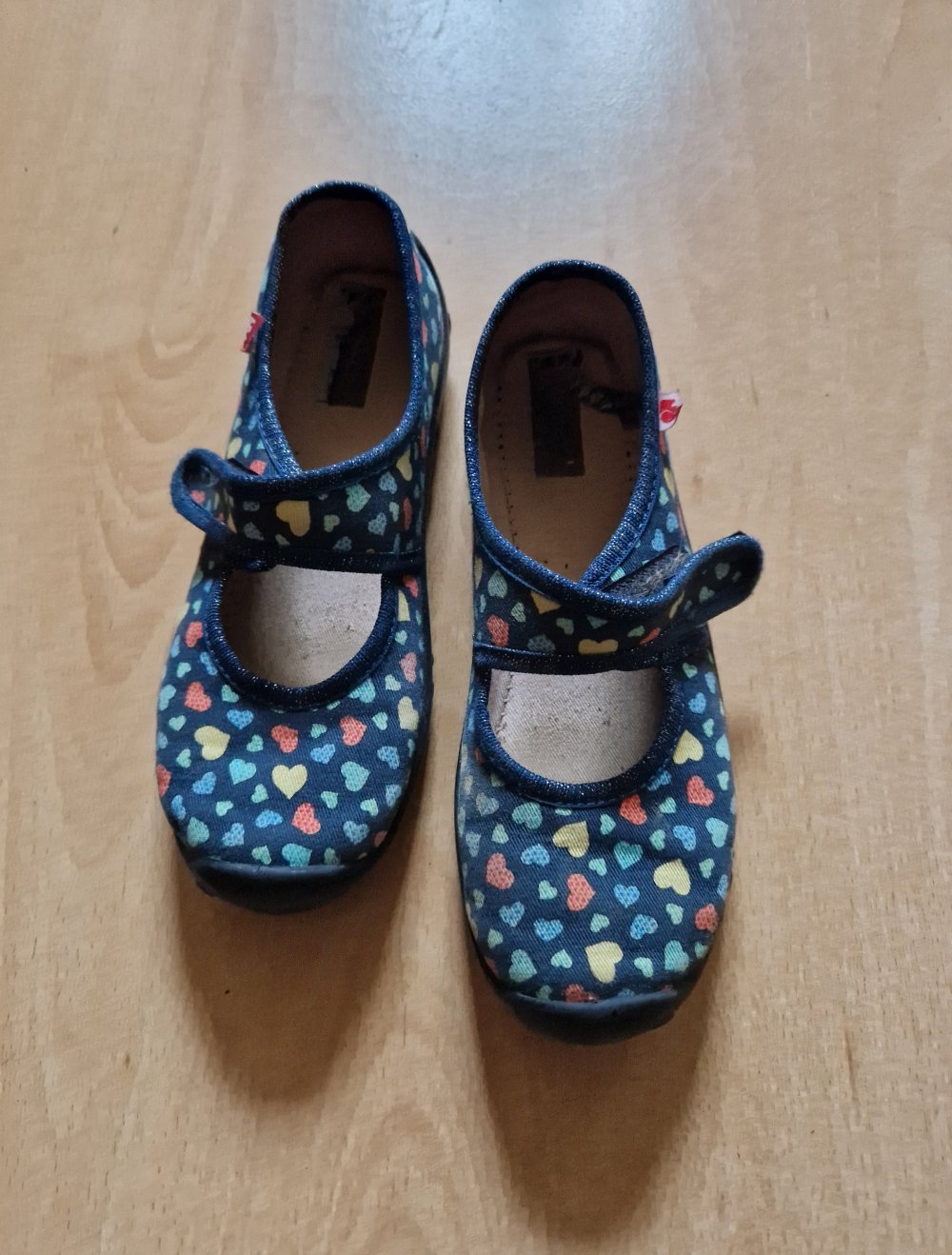 Hausschuhe 32 blau bunt