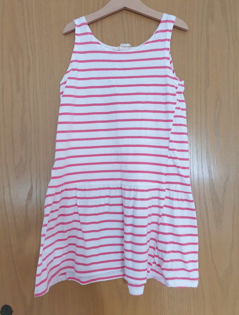 Kleid weiß pink gestreift 134 140 Sommer